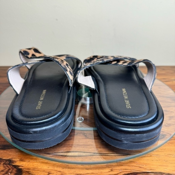 Stuart Weitzman Elodie Cross Lug Slide Sandal in haircalf - Picture 13 of 16